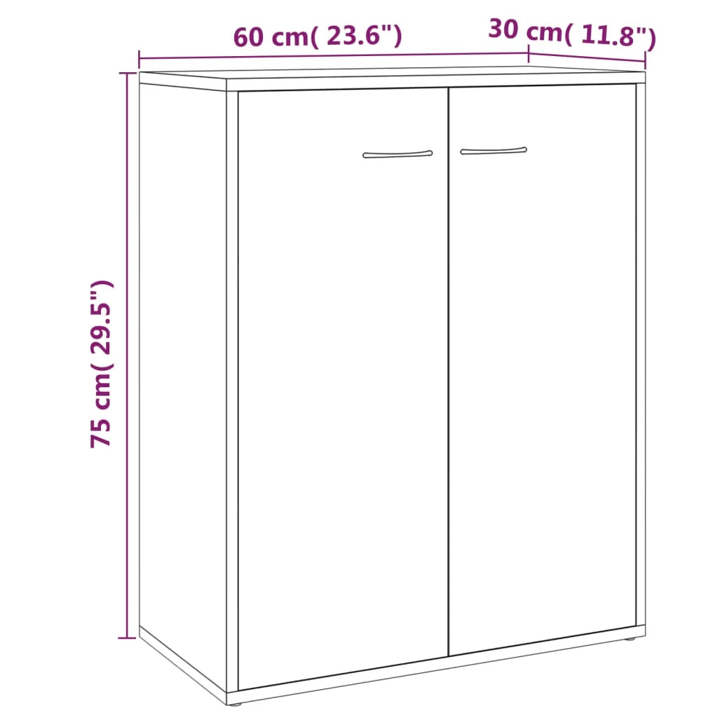 Buffet credenza cassettiera armadio mobile contenitore organizer per cucina soggiorno salotto 60 x 30 x 75 cm legno ingegnerizzato marrone 02_0030963