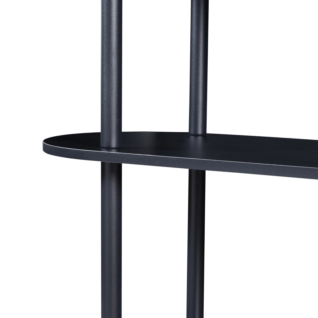 Scaffale da Terra Øvre Libreria con 4 Ripiani - Nero [en.casa]