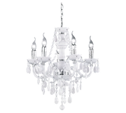 Lampadario Classico 5 Luci con Pendagli Bianco 73 cm Luster GD Trio