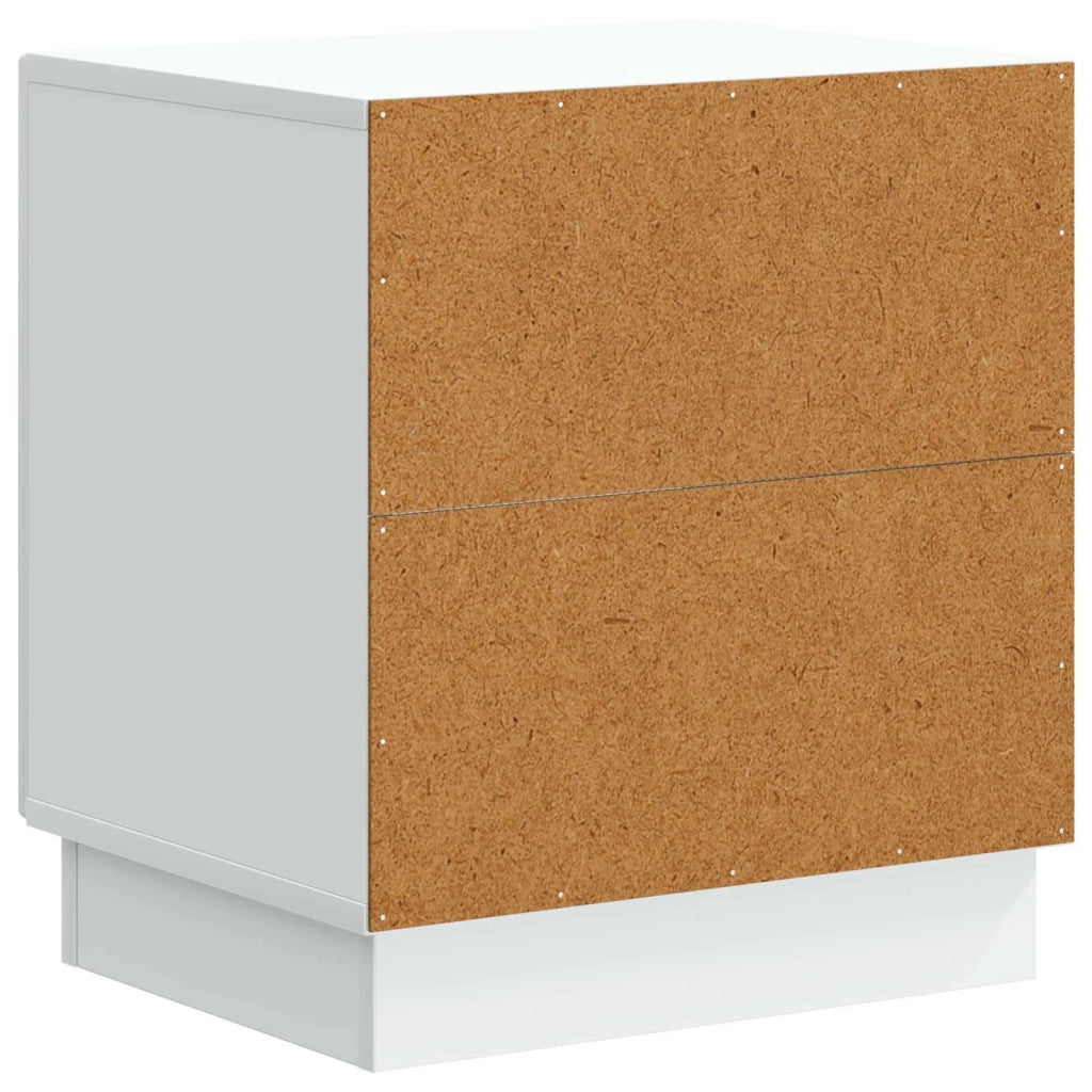 Comodino 2 pz Bianco 43 x 34,5 x 47 cm Legno ingegnerizzato 895256