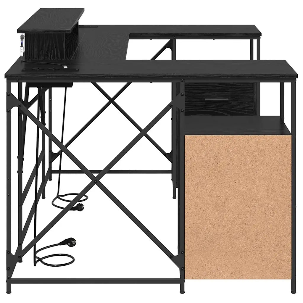 Scrivania Rovere Nero 182 x 101 x 87,5 cm Legno multistrato 3376136