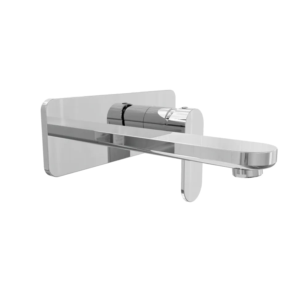 Set miscelatori lavabo ad incasso placca squadrata bidet miscelatore esterno vasca cromato | Margot