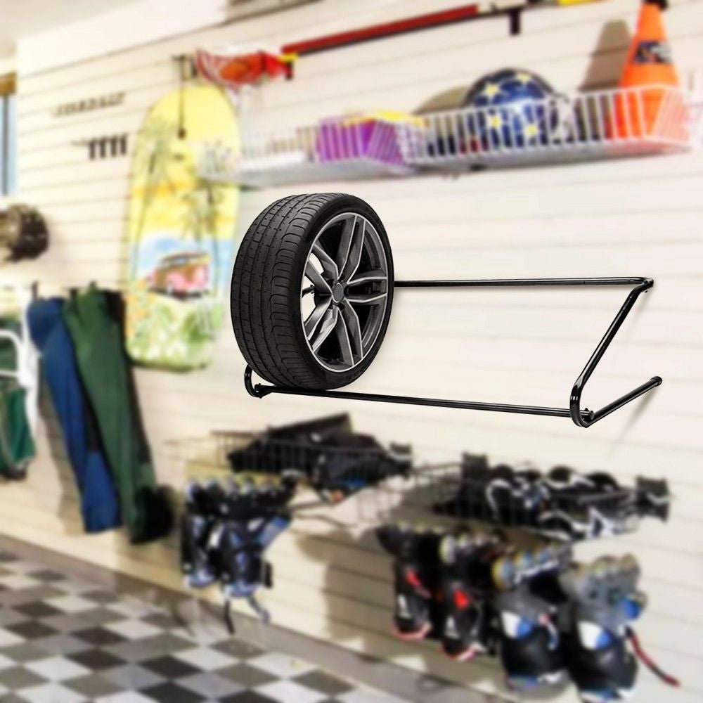 Porta Pneumatici da Muro in Acciaio 100Kg Fadi Portagomme F1 Nero
