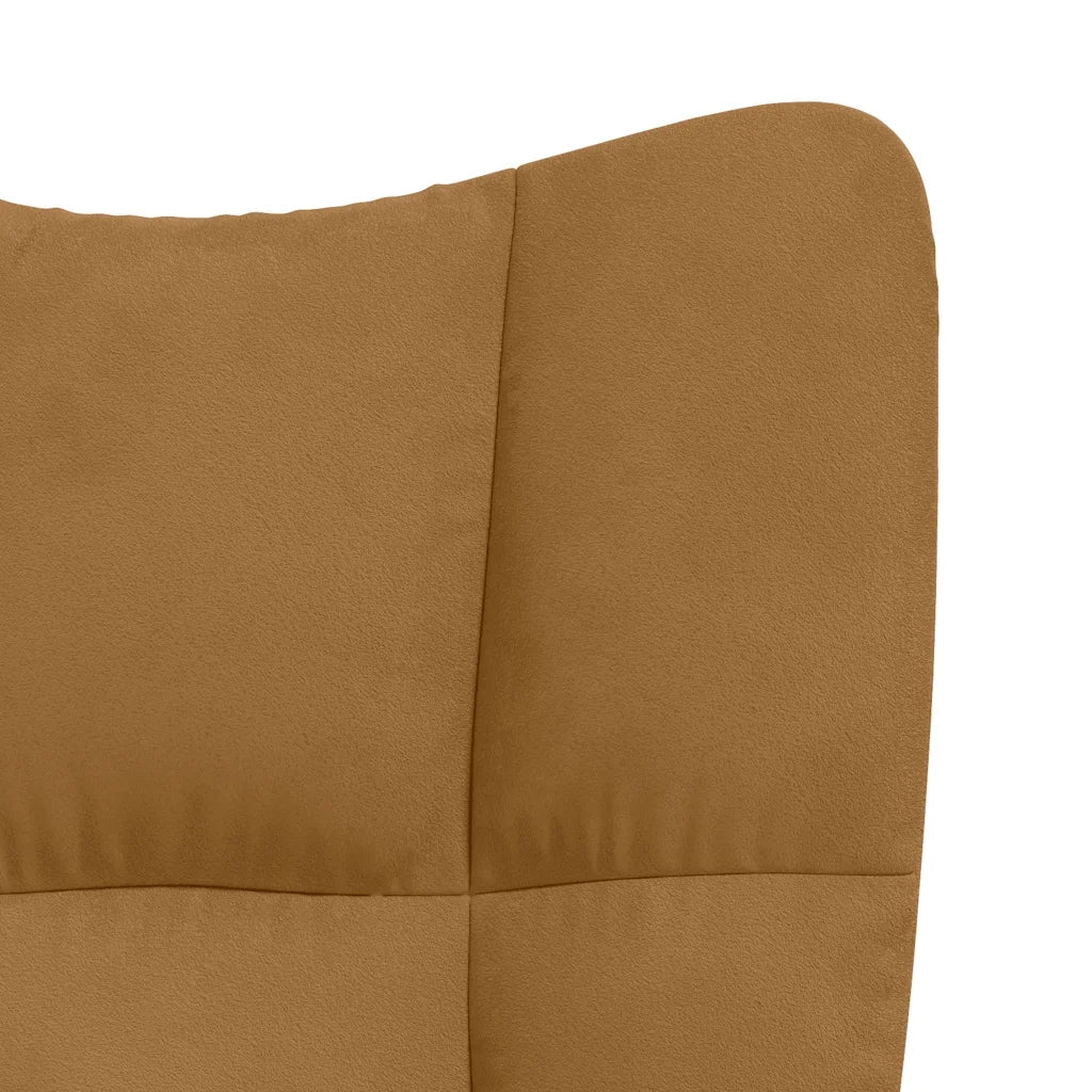 Poltrona Relax Marrone in Velluto 328081