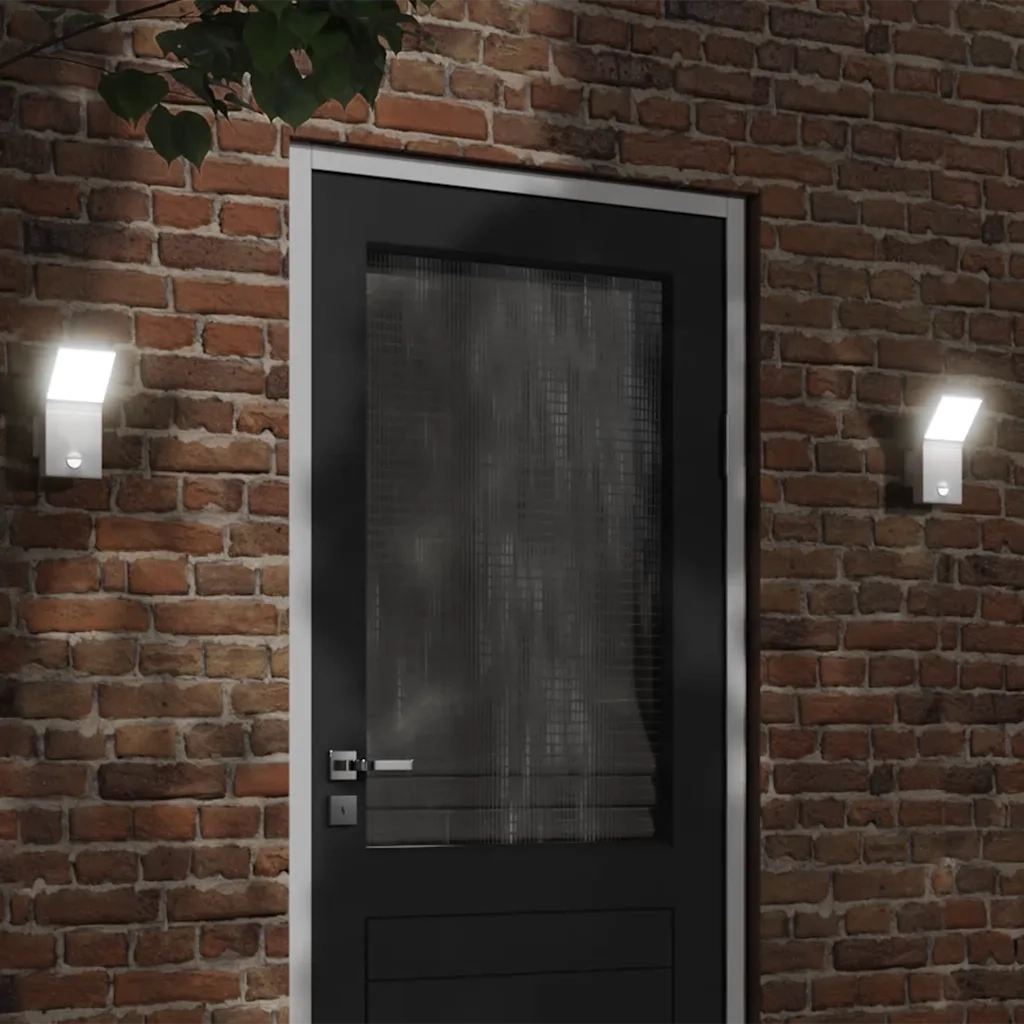 Applique con LED e Sensore Bianca in Alluminio Pressofuso 4006274