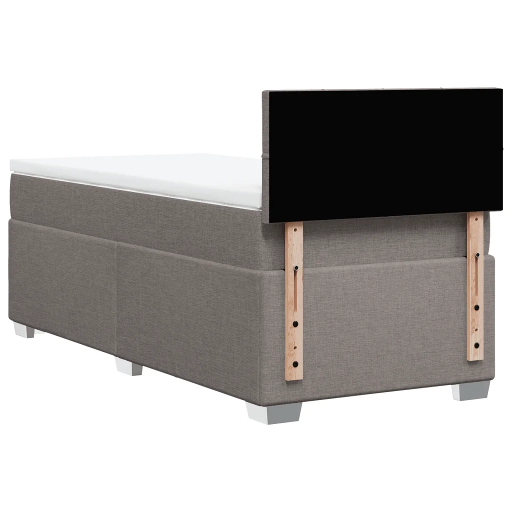 Giroletto a Molle con Materasso-Struttura Letto Tortora 80x200 cm inTessuto 980136