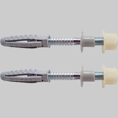 ELEMENTO DI FISSAGGIO PER CASSETTA A PARETE WDC  Foro 10 mm  Prof. 70 mm  Tassello s.10  Vite m.8 x 80  Spessore 12 mm     FISCHER
