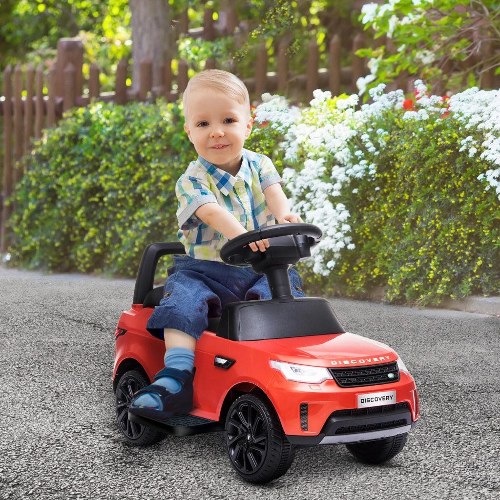 EasyComfort Macchina Elettrica per Bambini, Auto con Licenza Land Rover 6V, Funzionamento Elettrico e a Spinta, Velocità 3km/h, Rosso