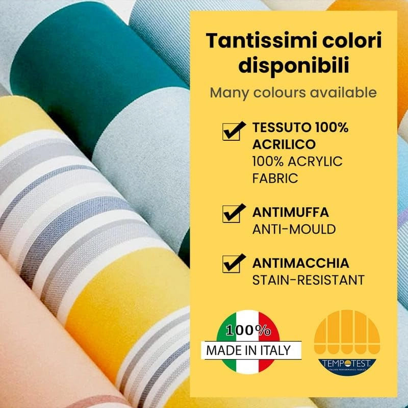 Tenda da Sole a Bracci Estensibili a Scomparsa Totale Tempotest Para' - Colore Rosso 11 - Largh. 3,60 x Sporgenza 3,10 - Att. Soff. Arg. DX