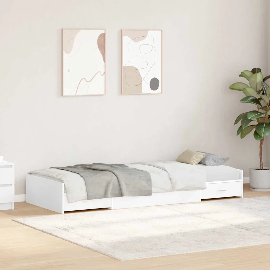 Struttura del letto-Giroletto-Rete del Letto Bianco 75 x 190 cm Legno multistrato 473592