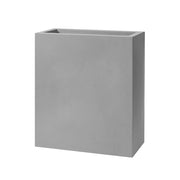 Vaso Rettangolare Indoor e Outdoor Tera Schio Tower Maxi Smoke 78,5x39 cm in Plastica Grigio