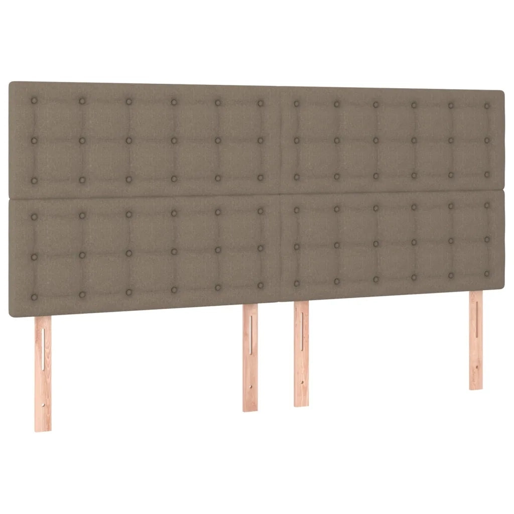 Testiera | Testata per letto Tortora 160x5x118/128 cm Tessuto