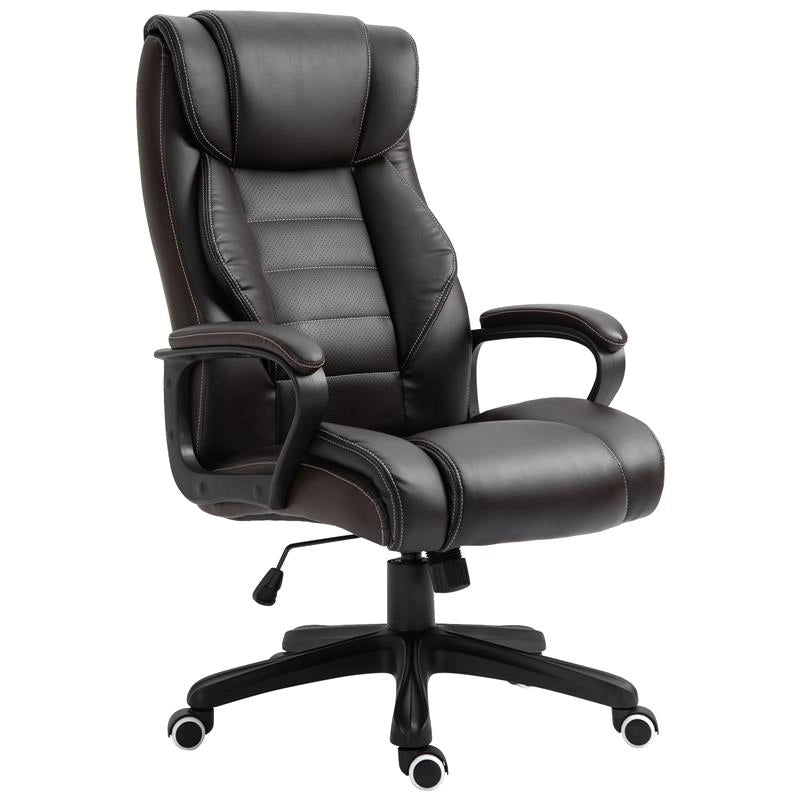 POLTRONA UFFICIO MASSAGGIANTE ERGONOMICA E DIRIGENZIALE IN SIMILPELLE NERA