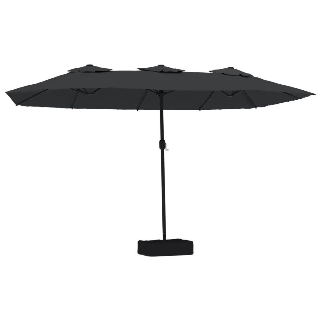 Ombrellone a Doppia Testa Nero 449x265 cm 362951