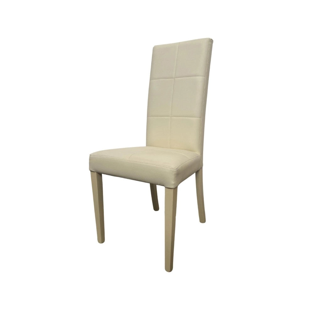 Set 2 sedie similpelle Giada colore beige