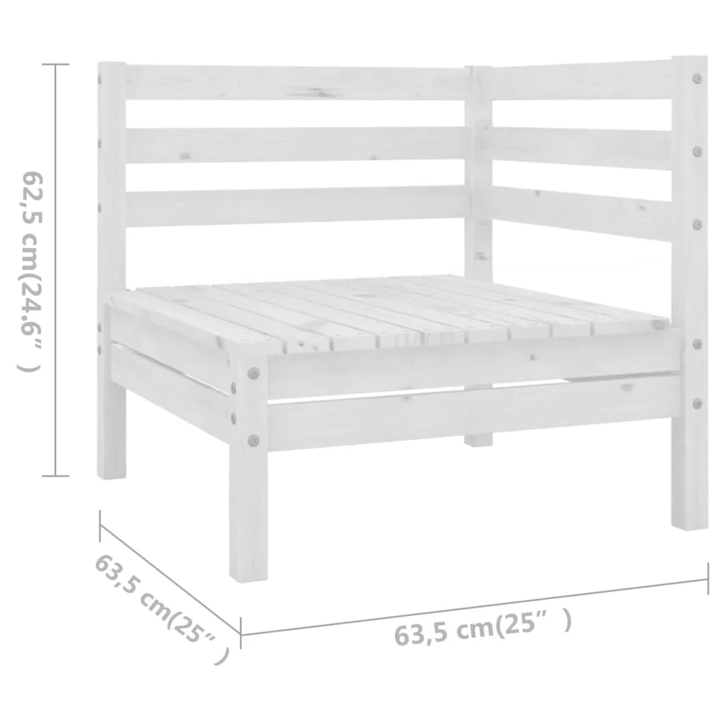 Set di mobili da giardino mobili da esterno 7 pezzi legno di pino massiccio bianco 02_0017404
