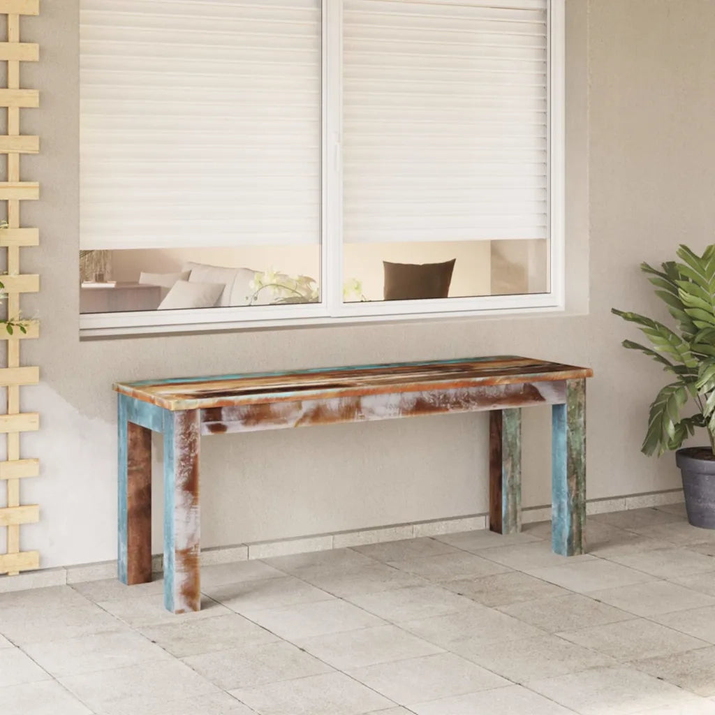 Panca in Legno Massello di Recupero 110x35x45 cm 243454