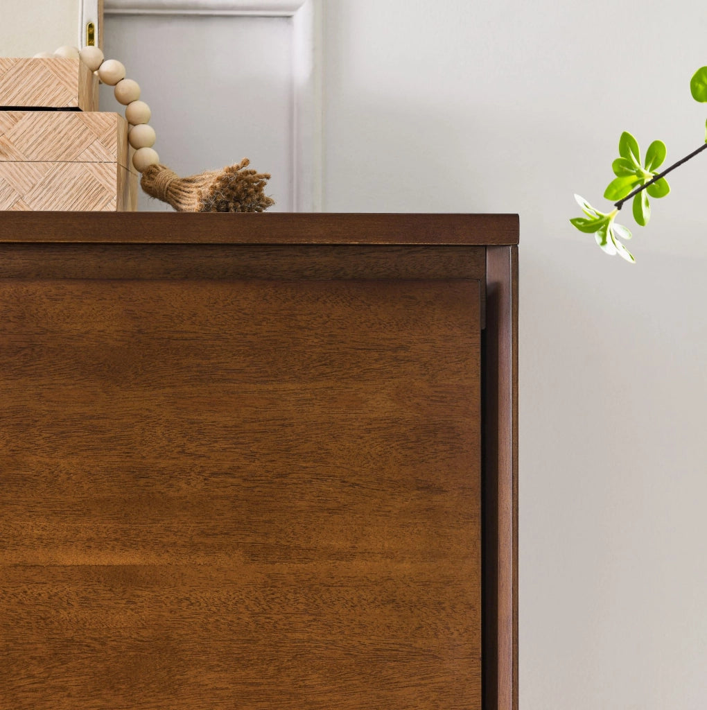 SIDEBOARD con 2 aperture per prese 99x23,5x82,3 cm MDF color noce