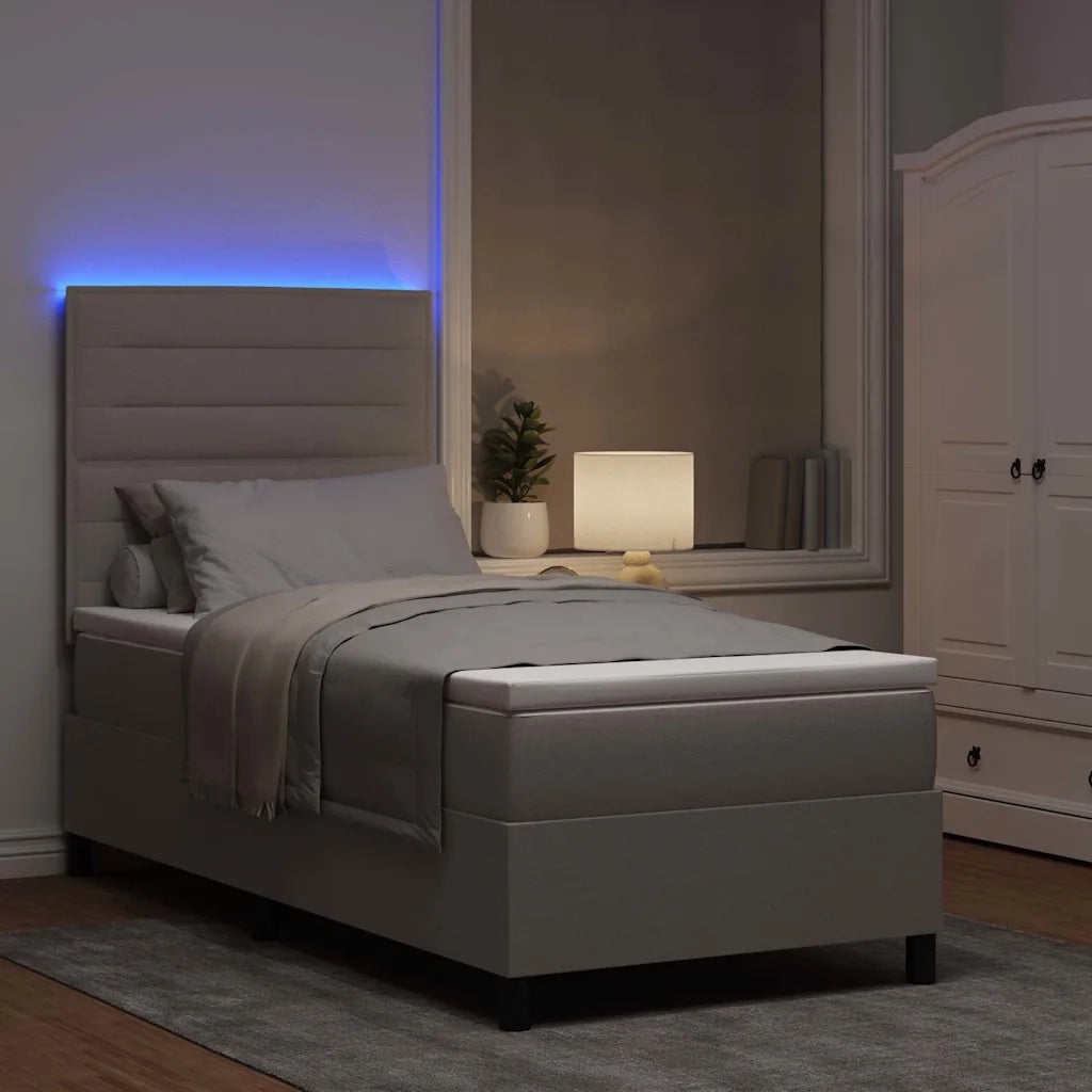 Letto a molle con materasso con led Talpa 90 x 200 cm Tessuto