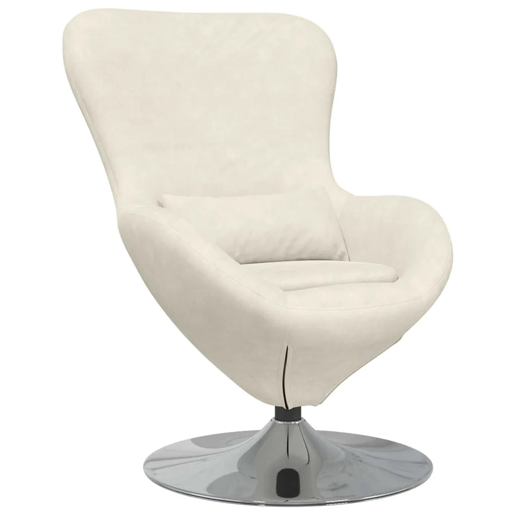 Divano Sedia-Poltrona uovo Crema Velluto