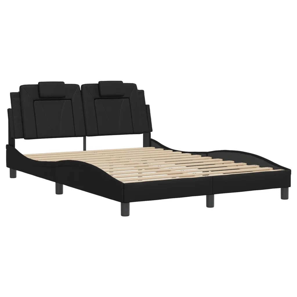 Giroletto Viana con LED senza Materasso Nero 140x190 cm