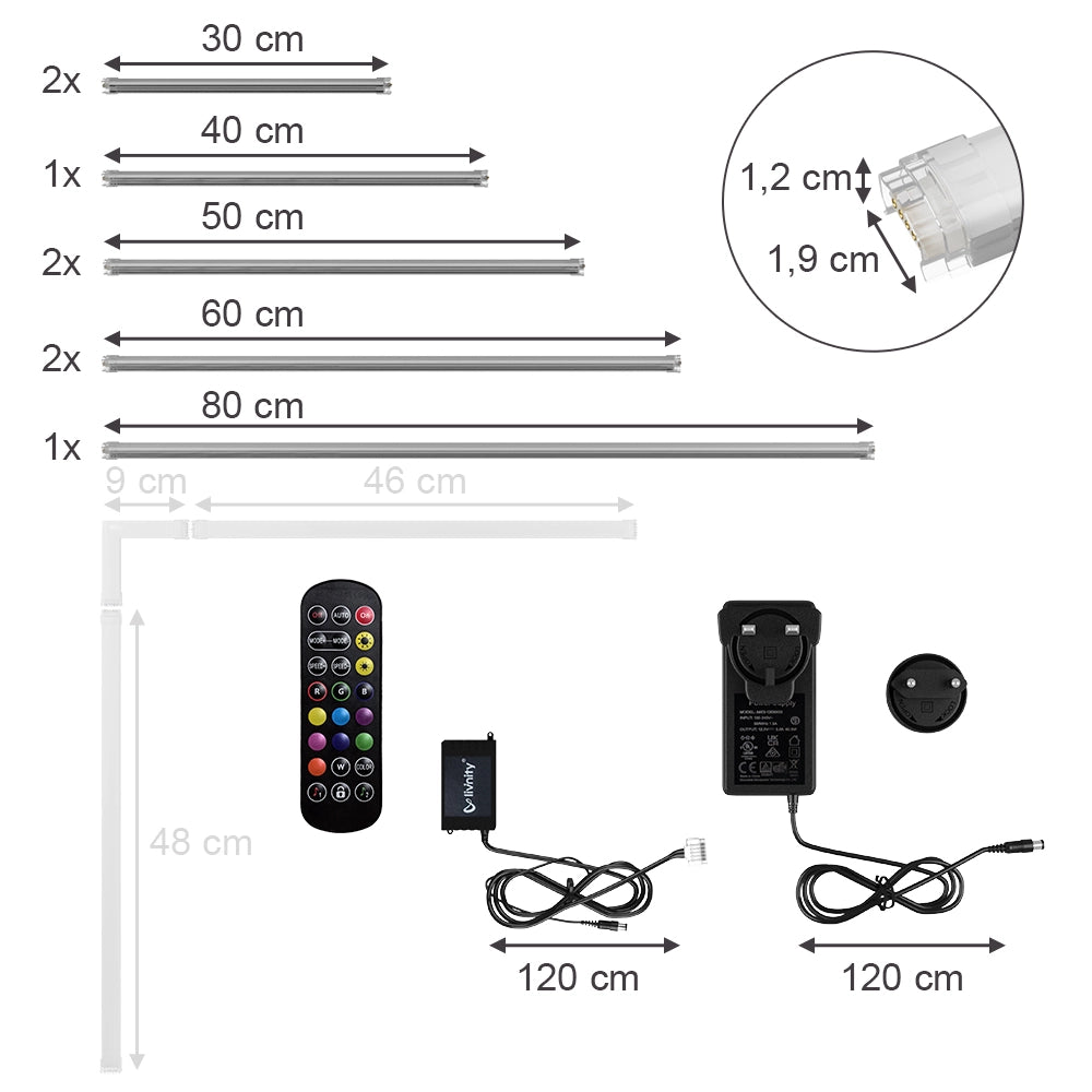 Vicco Striscia LED Bianco 400 cm