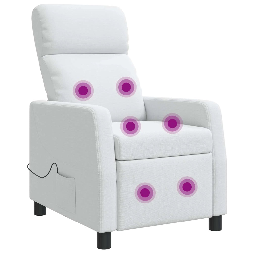 Poltrona Massaggiante Bianco Tessuto 42035106