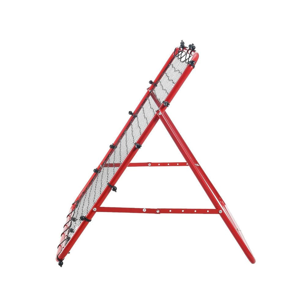 Rete Calcio Rimbalzo Pop Up 1x1m Allenamento Portatile Giardino Angolo Regolabile Tubo Ferro Rete PE Pieghevole