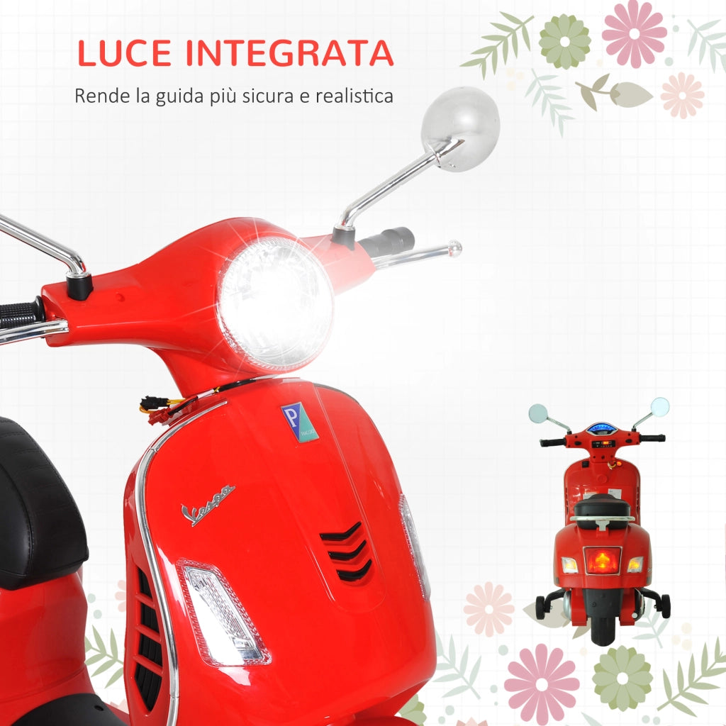 Moto Elettrica Bambini con Luci e Suoni ¨C zephmum ¨C Rosso
