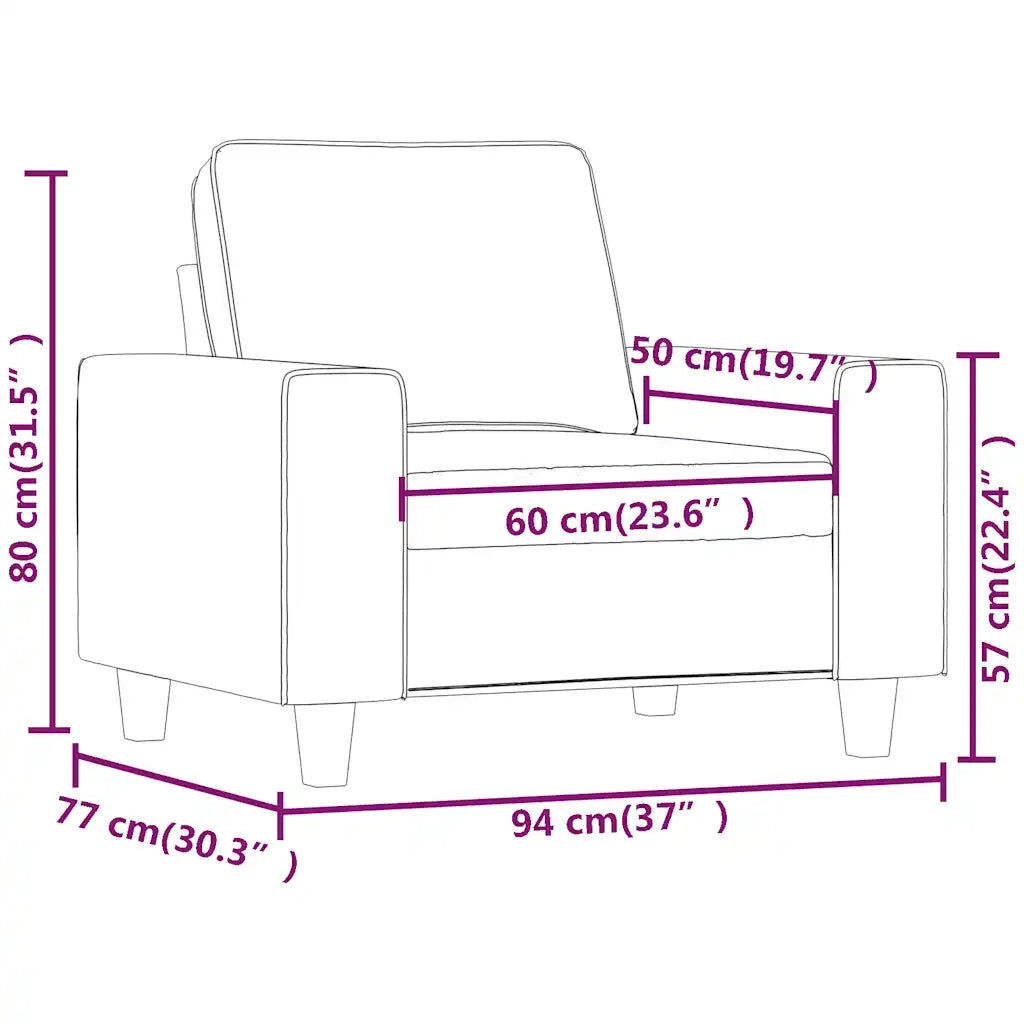 Poltrona | Sedia Relax Nera 60 cm in Tessuto
