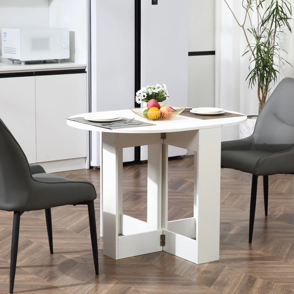 Tavolo pieghevole da pranzo con due ali ¨C zephmum ¨C bianco 104x76x73,7 cm