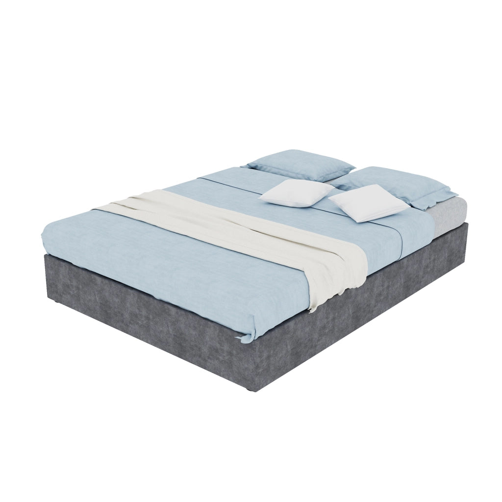 letto telaio grigio velluto olandese 140 x 200 cm