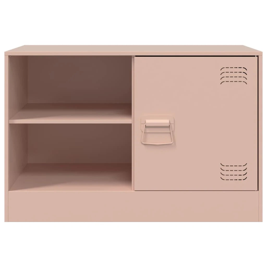 Mobile TV multimediale mensola TV credenza TV sala da pranzo soggiorno camera da letto rosa 67 x 39 x 44 cm acciaio rosa 02_0028292