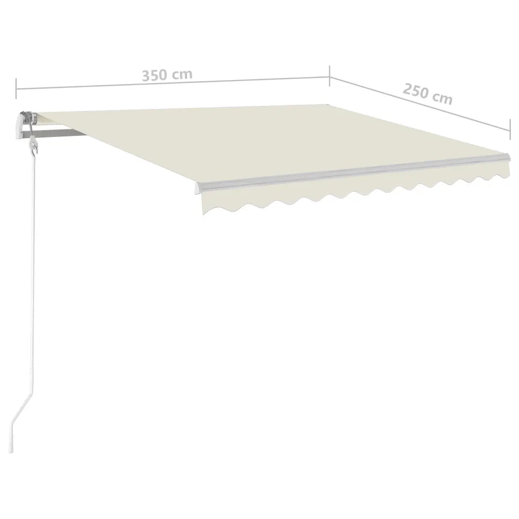 Tenda Automatica con Sensore Vento e LED 350x250 cm Crema 3068892
