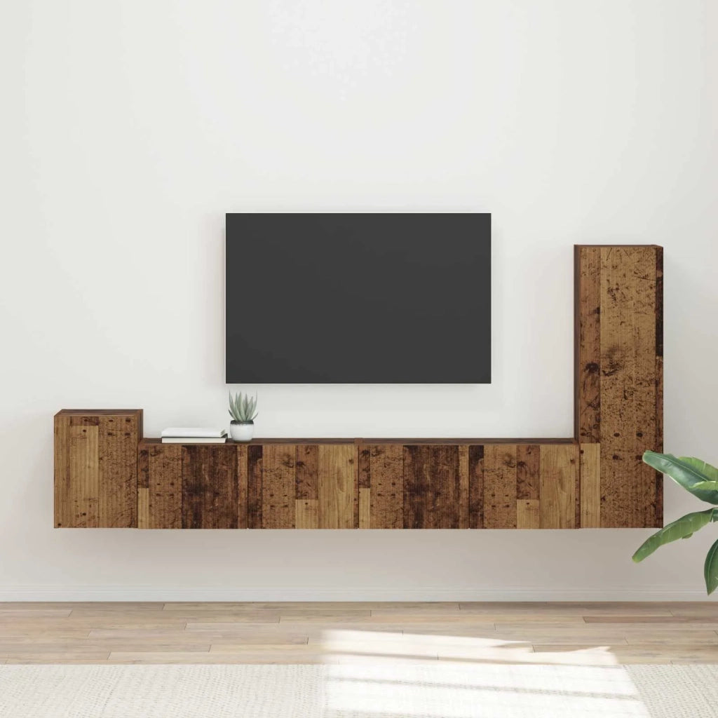 Set mobile TV 3 pcs Legno vecchio Legno multistrato