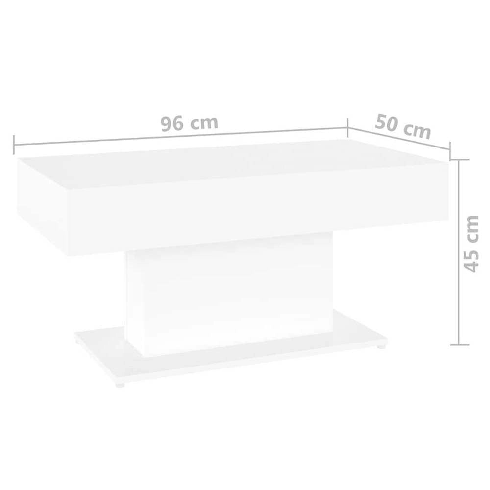 Coffee Table White 96x50x45 Cm Wood Material