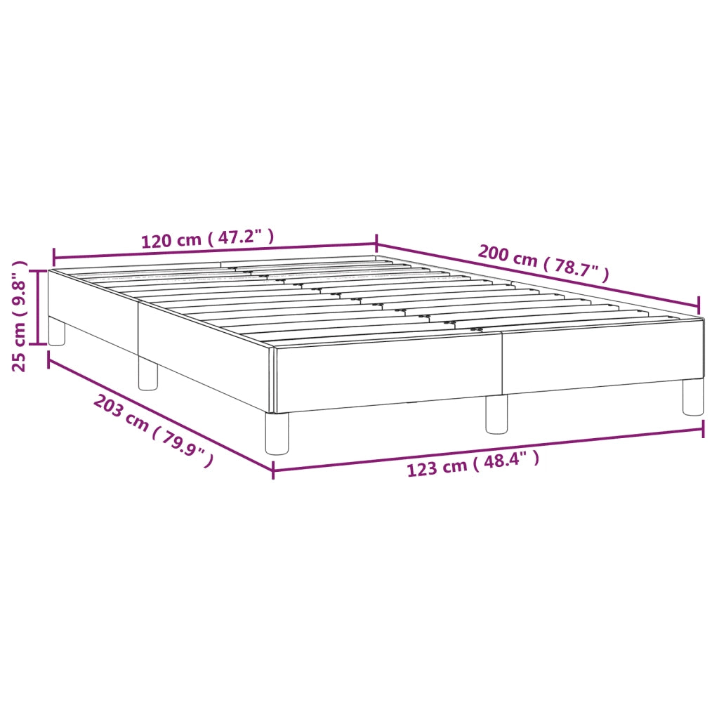 Giroletto senza Materasso-Struttura Letto Nero 120x200 cm Tessuto 501073