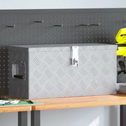 Cassetta in Alluminio 61,5x26,5x30 cm Argento 142936
