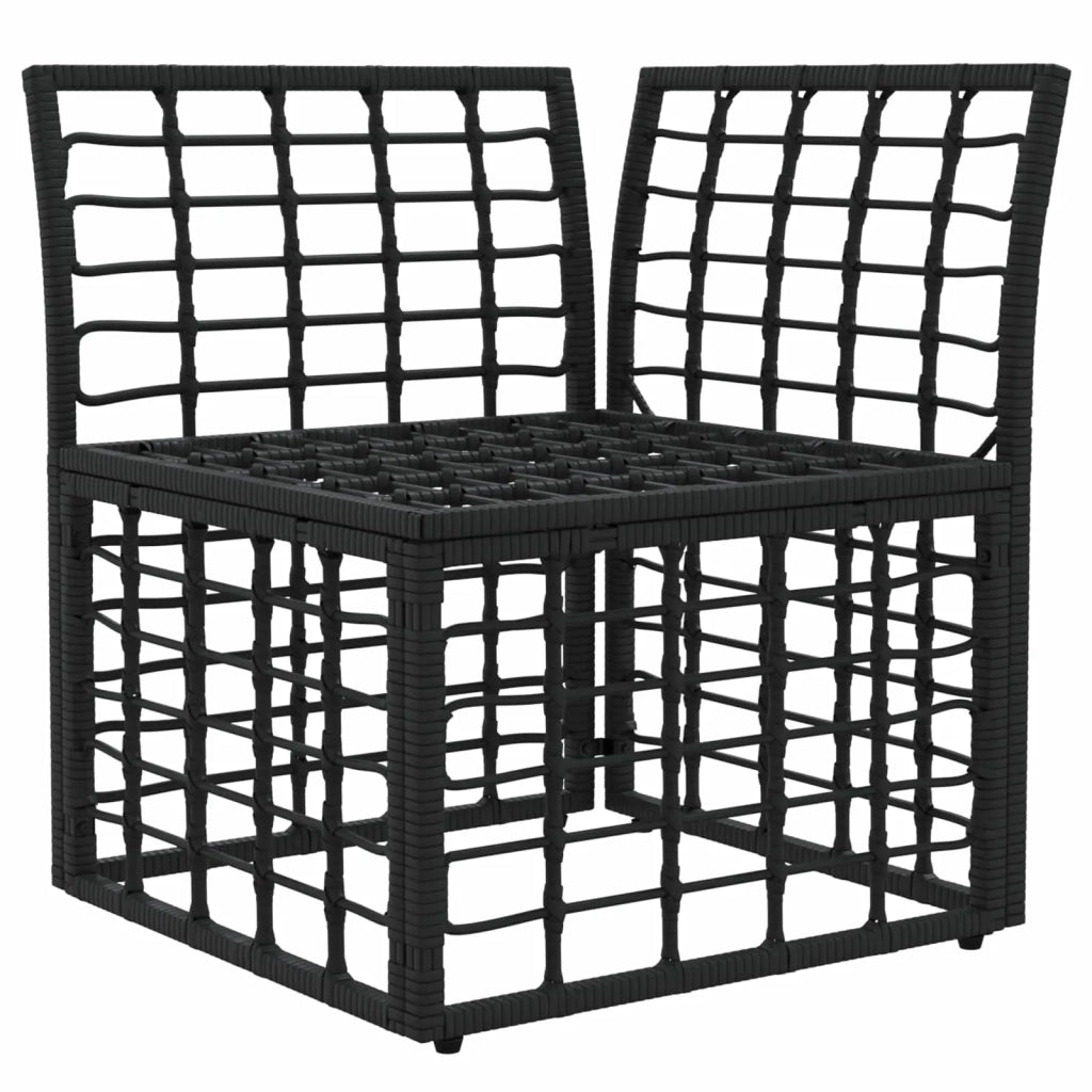 Modulo Divano Angolare da Esterno Nero 62 x 62 x 70 cm 42026725
