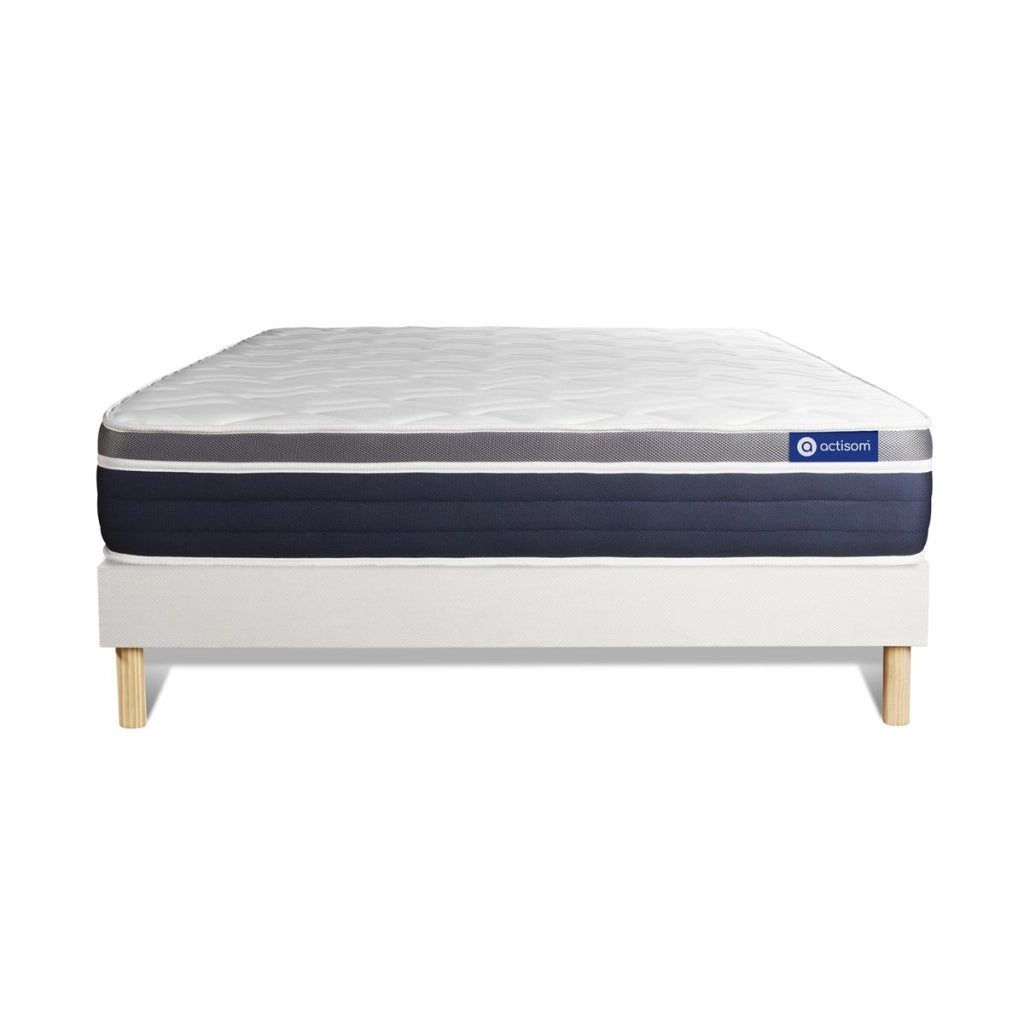 Kit rete e materasso Actiflex confort 120x195cm - Spessore : 26cm - Molle insacchettate e memory foam - Moderatamente rigido