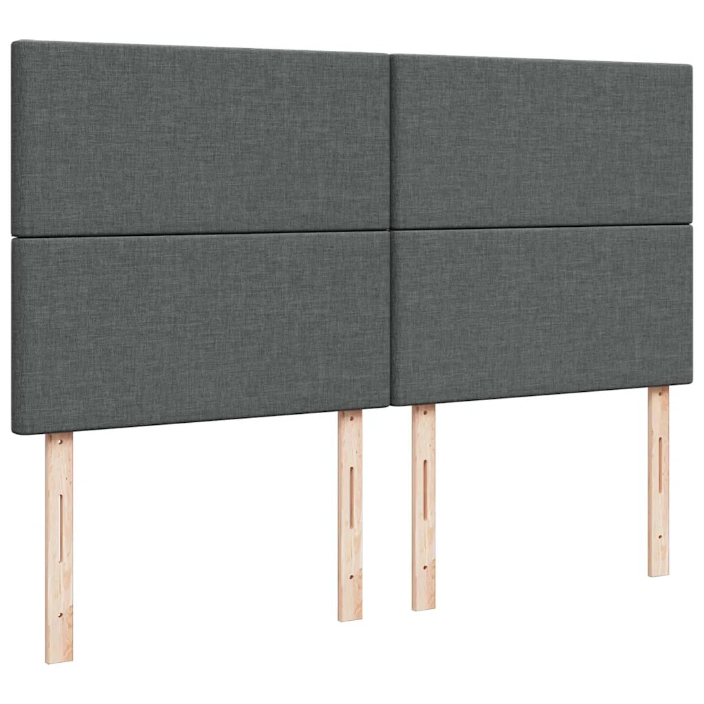 Giroletto a Molle con Materasso Grigio Scuro 180x200 cm Tessuto 3294429