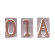Numero civico 3 in terracotta 5x9 cm
