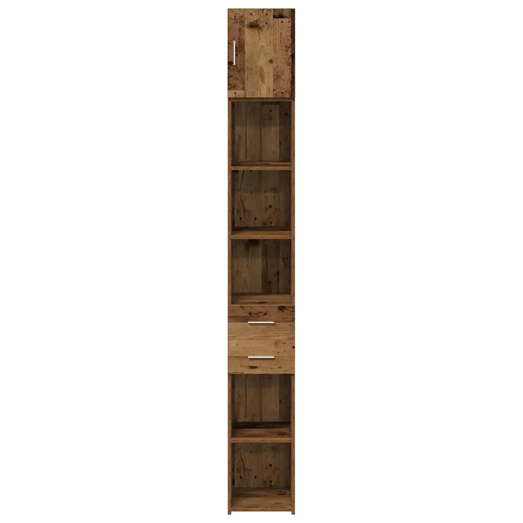 Armadio con cassetto 2 pz Legno vecchio 30 x 42,5 x 225 cm CFW9105167