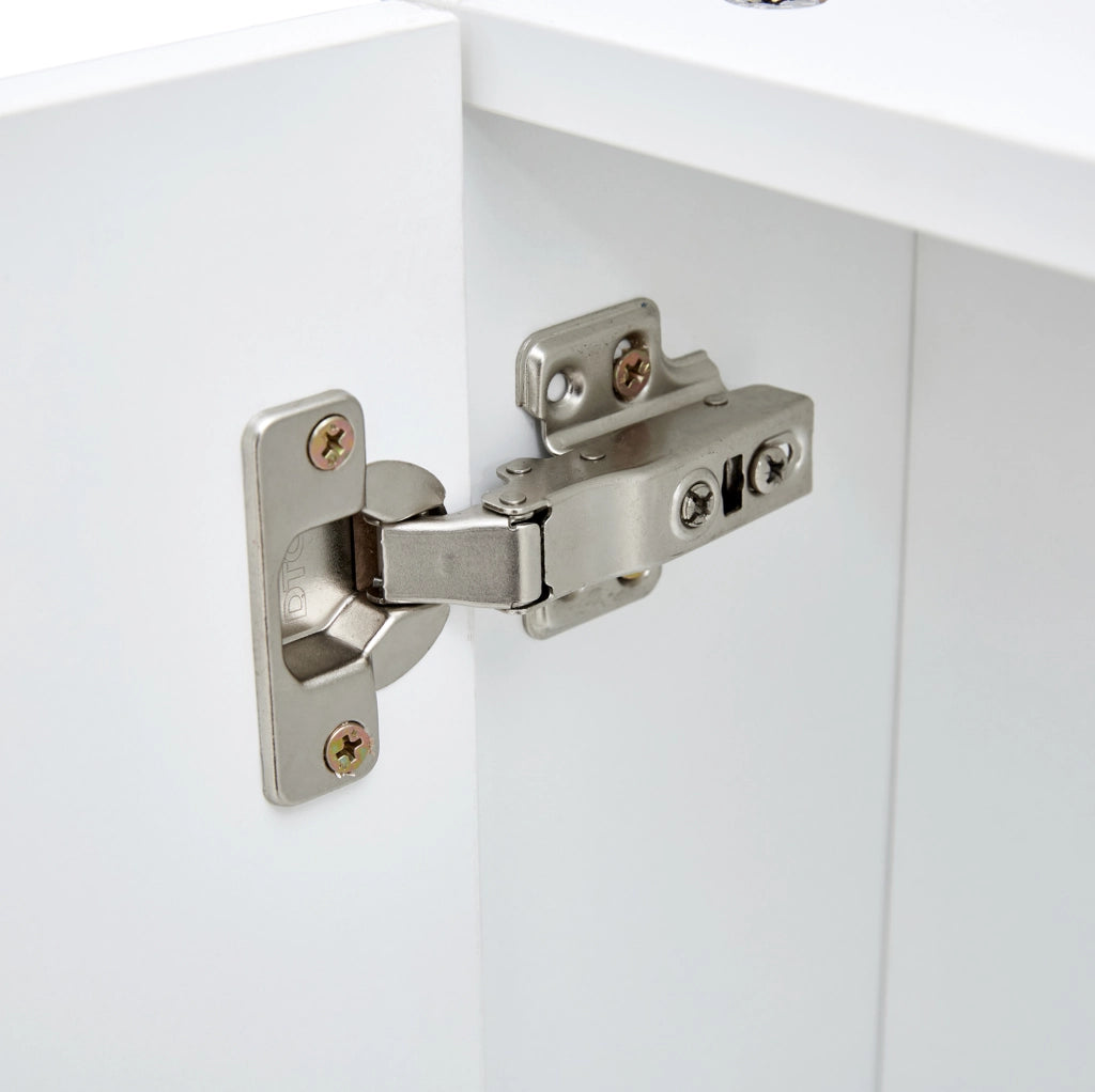 Armadio specchio da parete 55x56 cm bianco MDF con vani interni