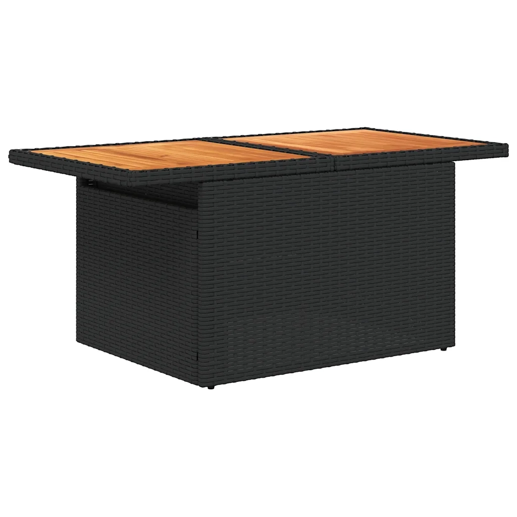 Set Divani da Giardino con Cuscini 7pz Nero Polyrattan 3326946