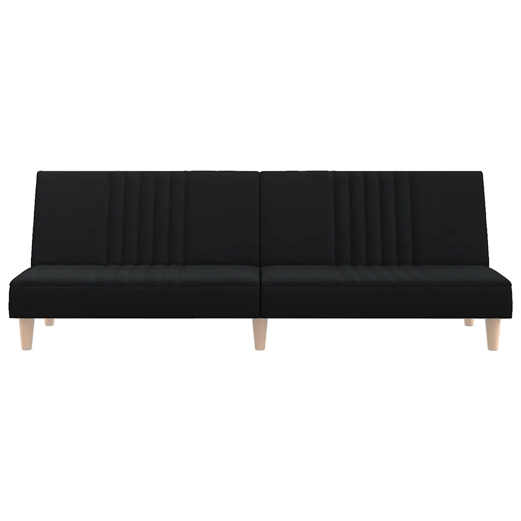 Divano Letto Nero in Tessuto 351883