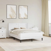 Struttura del letto con testiera-Giroletto Bianco 140 x 200 cm Similpelle 397057