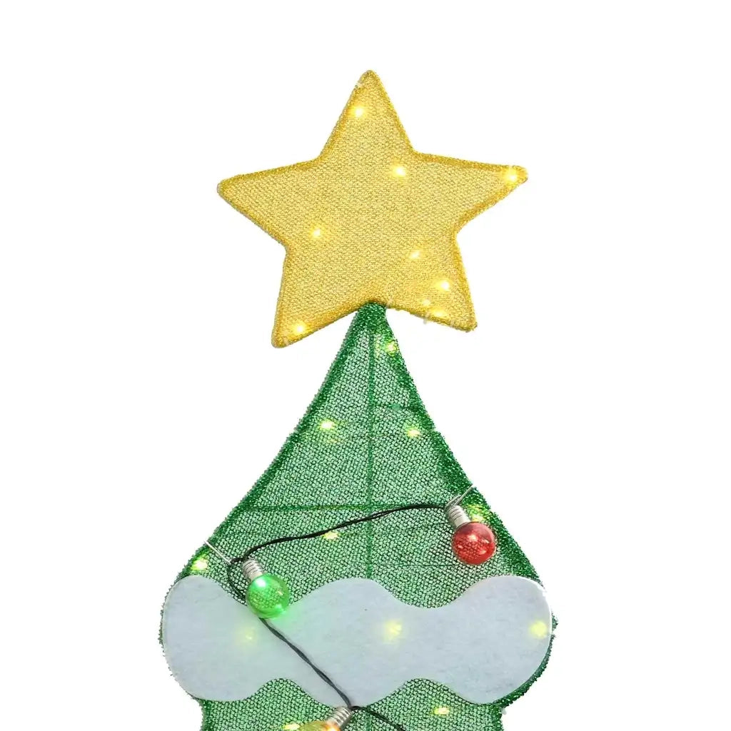 Albero di Natale | Decorazioni natalizie Illuminato con 3 Scatole Regalo 2D Bianco Caldo