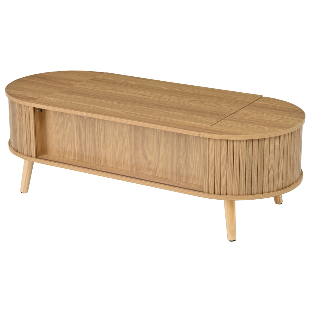 TAVOLO LIVING Regolabile 120x50x39,5 cm MDF Effetto Legno Naturale