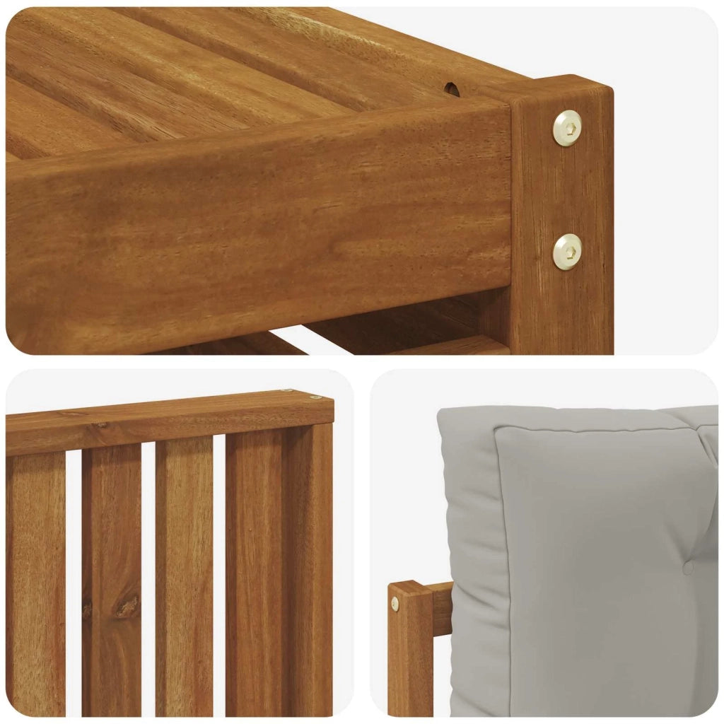 Set di divani da esterno 10 pcs Grigio Naturale e Chiaro 3374166